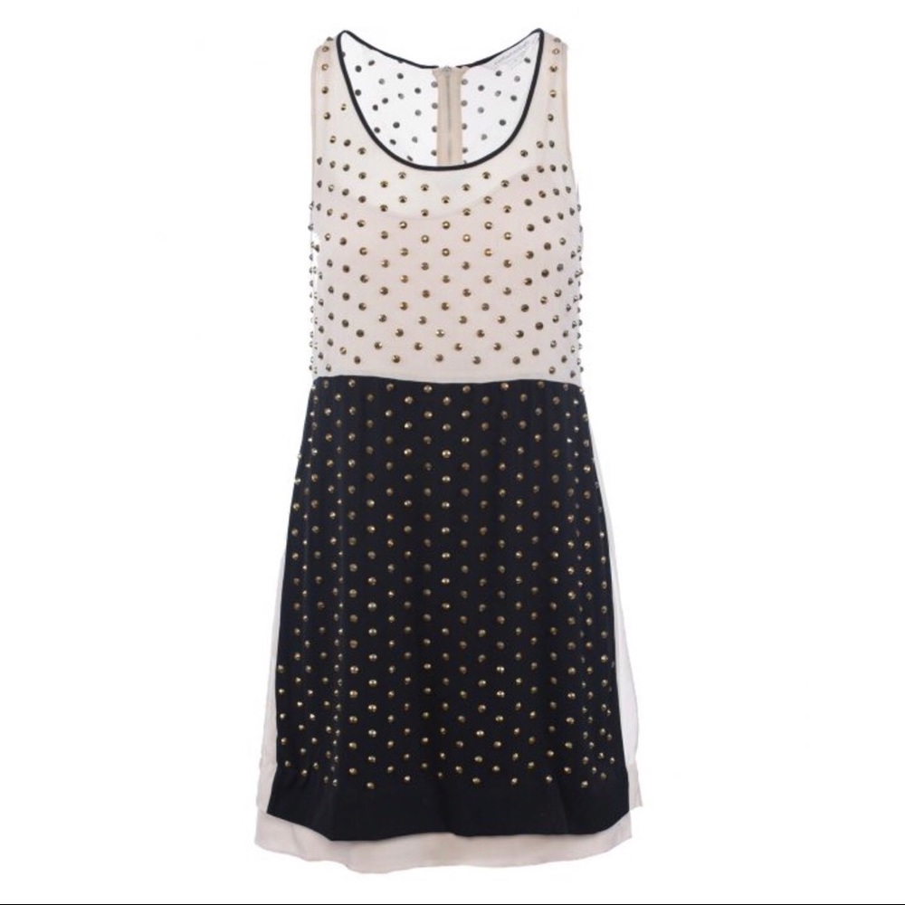 Diane Von Furstenberg Crystal Studded Dress Size 2